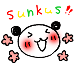 Hand-painted panda 8 sticker #12805589