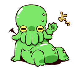 - Cthulhu with funny friends -1 sticker #12805814