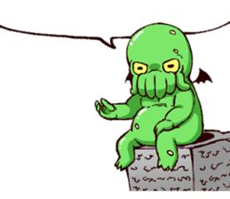 - Cthulhu with funny friends -1 sticker #12805853