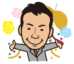 Businessman and Cat sticker #12806336