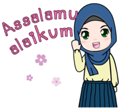 Lovely Hijab Girl (Eng) sticker #12808134