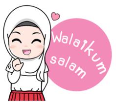 Lovely Hijab Girl (Eng) sticker #12808142