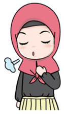 Lovely Hijab Girl (Eng) sticker #12808143
