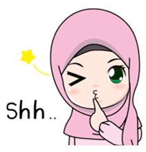 Lovely Hijab Girl (Eng) sticker #12808144