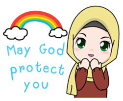 Lovely Hijab Girl (Eng) sticker #12808149