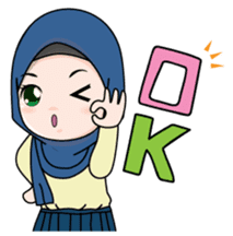 Lovely Hijab Girl (Eng) sticker #12808154