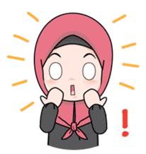 Lovely Hijab Girl (Eng) sticker #12808160