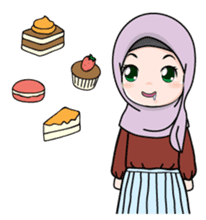 Lovely Hijab Girl (Eng) sticker #12808161