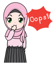 Lovely Hijab Girl (Eng) sticker #12808165