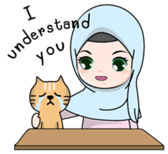 Lovely Hijab Girl (Eng) sticker #12808168