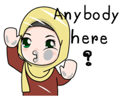 Lovely Hijab Girl (Eng) sticker #12808169