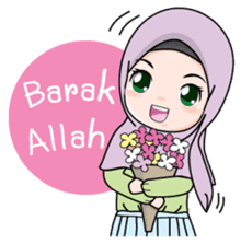 Lovely Hijab Girl (Eng) sticker #12808170