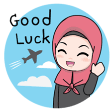 Lovely Hijab Girl (Eng) sticker #12808172