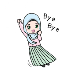 Lovely Hijab Girl (Eng) sticker #12808173