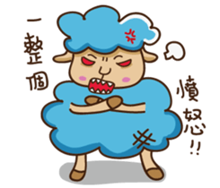 Blue sheep sticker #12808907