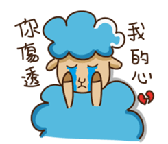 Blue sheep sticker #12808914