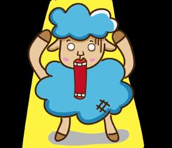 Blue sheep sticker #12808925