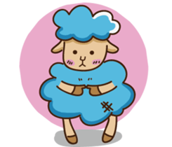 Blue sheep sticker #12808929