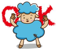Blue sheep sticker #12808930