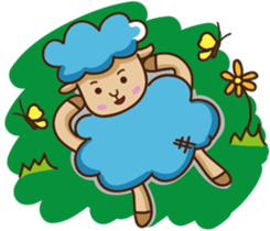 Blue sheep sticker #12808931