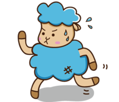 Blue sheep sticker #12808933