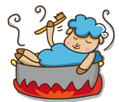 Blue sheep sticker #12808935