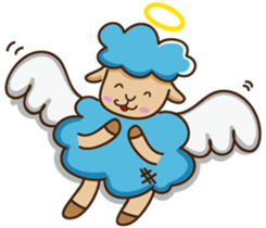 Blue sheep sticker #12808936