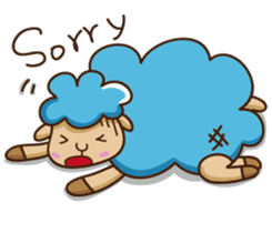 Blue sheep sticker #12808937