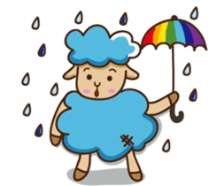 Blue sheep sticker #12808938