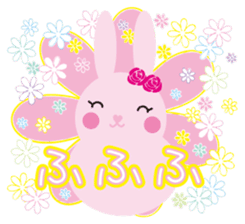 mimetic word with rabbit sticker #12809462