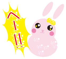 mimetic word with rabbit sticker #12809483