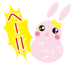 mimetic word with rabbit sticker #12809483