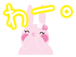 mimetic word with rabbit sticker #12809494