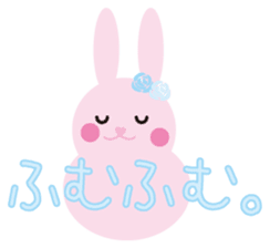 mimetic word with rabbit sticker #12809497