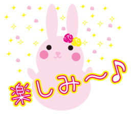 mimetic word with rabbit sticker #12809498