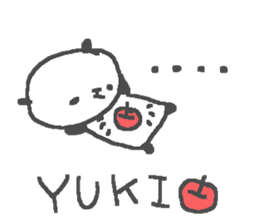 Yuki cute apple panda stickers! sticker #12809947