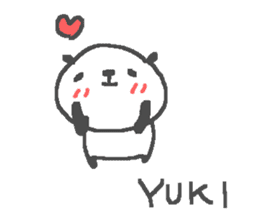 Yuki cute apple panda stickers! sticker #12809980