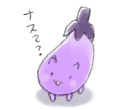 Eggplant cat sticker #12812702