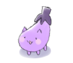 Eggplant cat sticker #12812703
