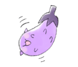 Eggplant cat sticker #12812704
