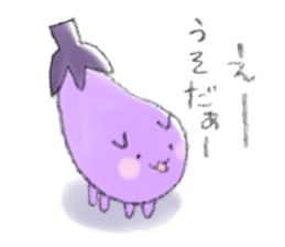 Eggplant cat sticker #12812709