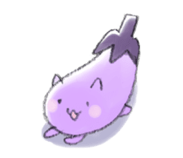 Eggplant cat sticker #12812714