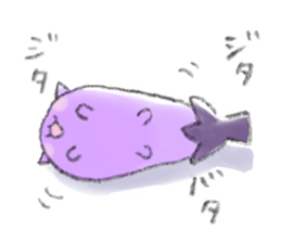 Eggplant cat sticker #12812715