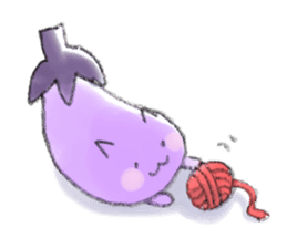 Eggplant cat sticker #12812716