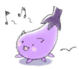 Eggplant cat sticker #12812718