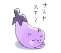 Eggplant cat sticker #12812720