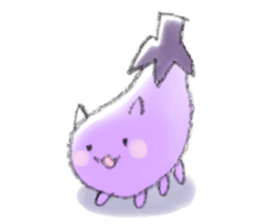 Eggplant cat sticker #12812721