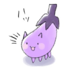 Eggplant cat sticker #12812728