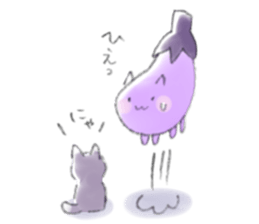 Eggplant cat sticker #12812734