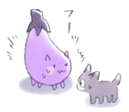 Eggplant cat sticker #12812735